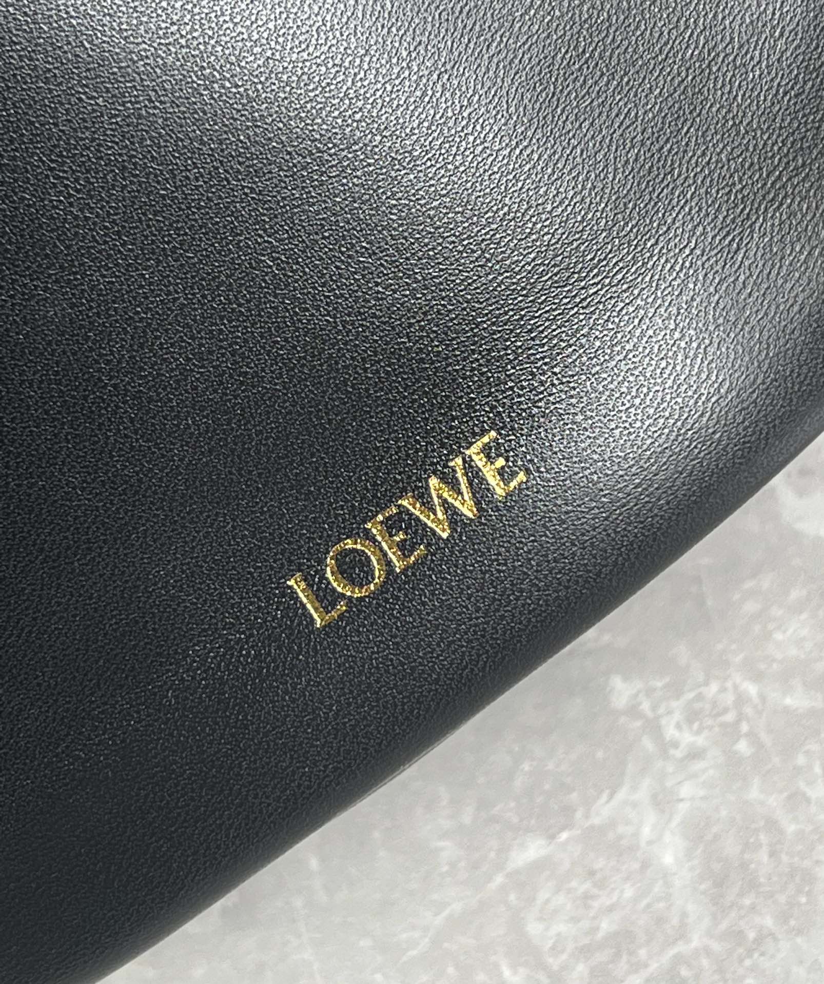 Loewe Flamenco Purse Bucket in Mellow Nappa Lambskin Black